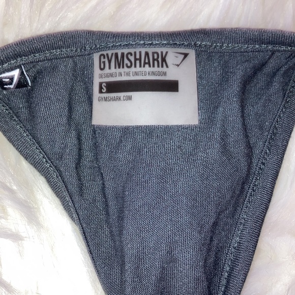 GYMSHARK Gray Palm Leaf Twisted Back Racerback Tank Top S - Picture 7 of 16